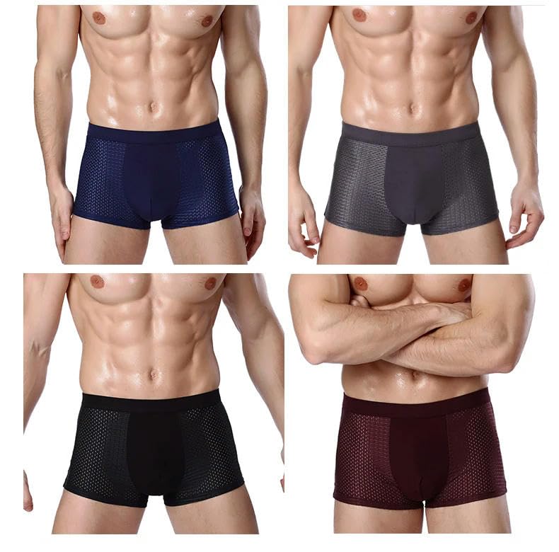 🔥(Set of 4pcs) 2025 NEW Men's Energy Boost & Antibacterial Elastic Underwear Set