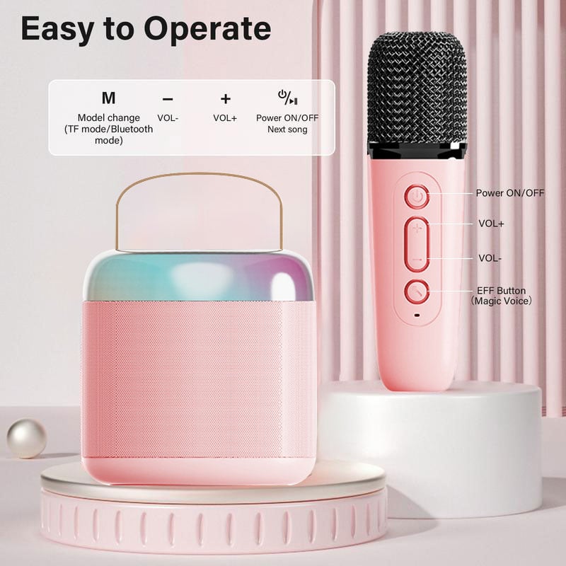 🎁Promotion 50% OFF🔥Mini Karaoke Machine with Wireless Microphones