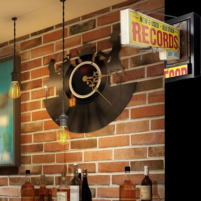 💽Record Store Retro Wall Light - Record Collector Gift✨3 Years Warranty
