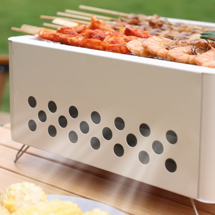 Outdoor barbecue grill stove tea making stove set barbecue stove home camping full set