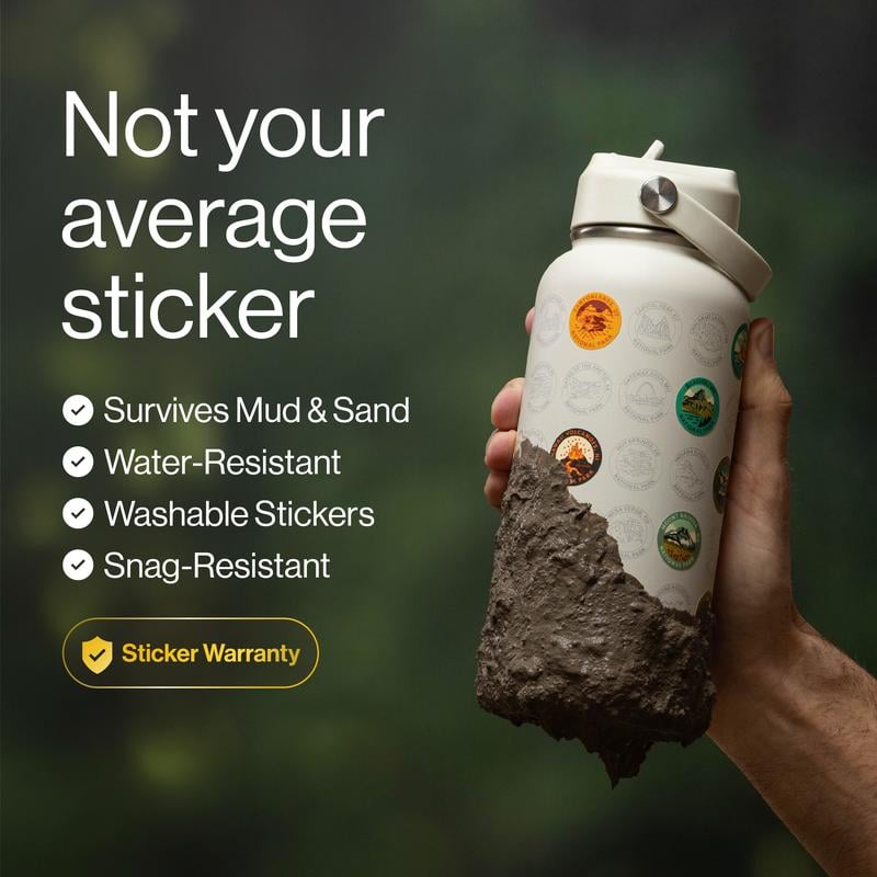 National Park Insulated Bottle Flask Tumbler with Stickers Kit