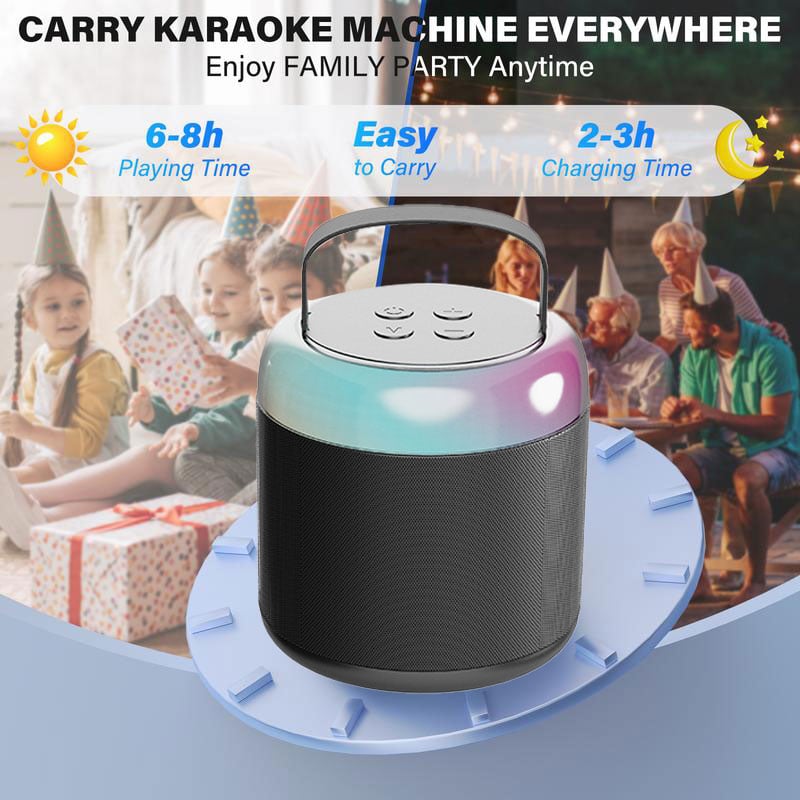 🎁Promotion 50% OFF🔥Mini Karaoke Machine with Wireless Microphones