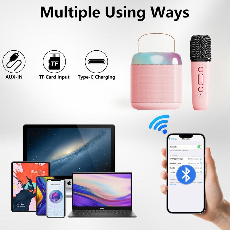 🎁Promotion 50% OFF🔥Mini Karaoke Machine with Wireless Microphones