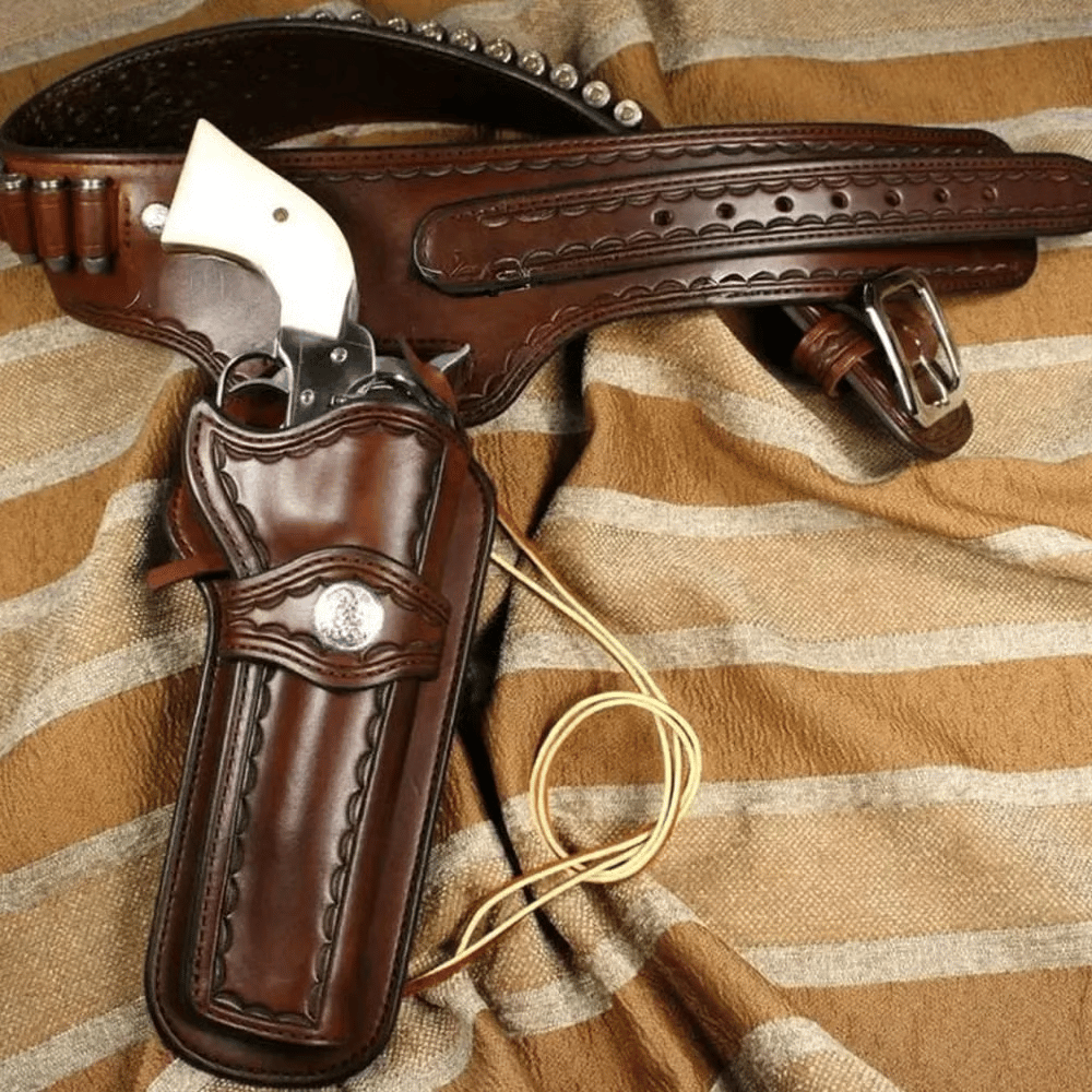 🔥Western Leather Cartridge Belt With Ammo Loops