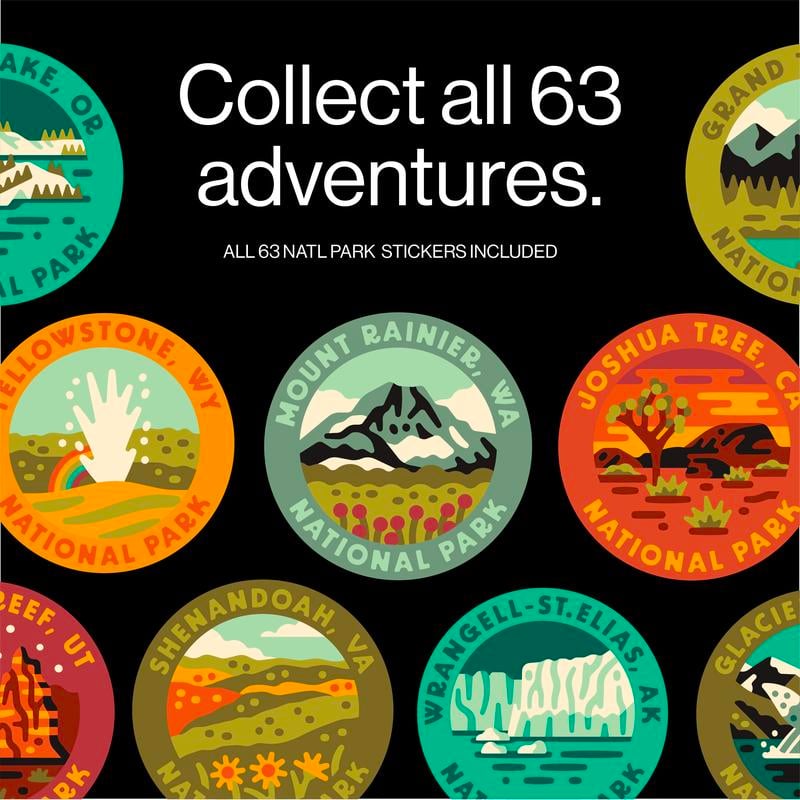 National Park Insulated Bottle Flask Tumbler with Stickers Kit
