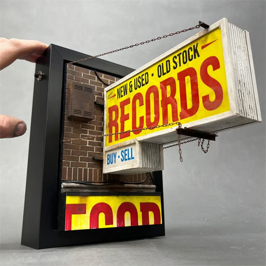 💽Record Store Retro Wall Light - Record Collector Gift✨3 Years Warranty