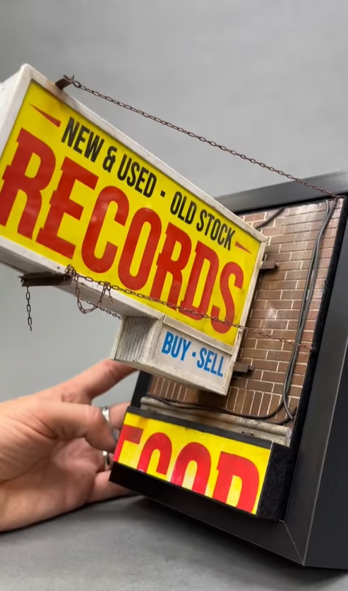 💽Record Store Retro Wall Light - Record Collector Gift✨3 Years Warranty