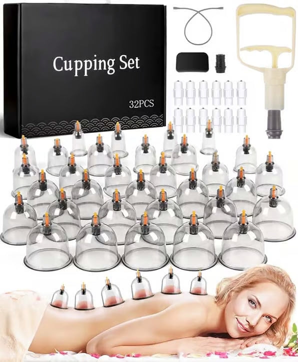 Cupping Set, 12 Cups Cupping Kit for Massage Therapy, Chinese Cupping Therapy Set with Magnetics, Professional Vacuum Cupping Set for Cellulite Reduction Muscle Pain Relief with Manual Pump