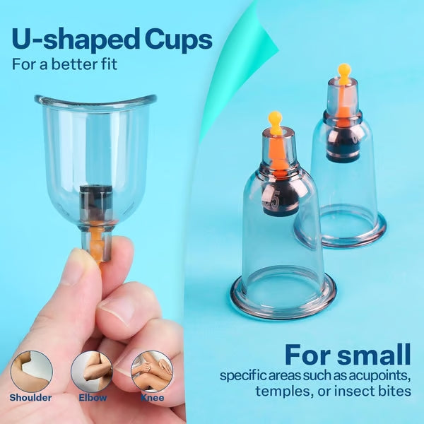 Cupping Set, 12 Cups Cupping Kit for Massage Therapy, Chinese Cupping Therapy Set with Magnetics, Professional Vacuum Cupping Set for Cellulite Reduction Muscle Pain Relief with Manual Pump