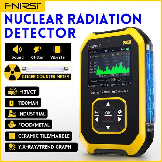 GC-01 Geiger Counter Nuclear Radiation Detector Personal Dosimeter X-ray γ-ray β-ray Radioactivity Tester Marble Detector Industrial