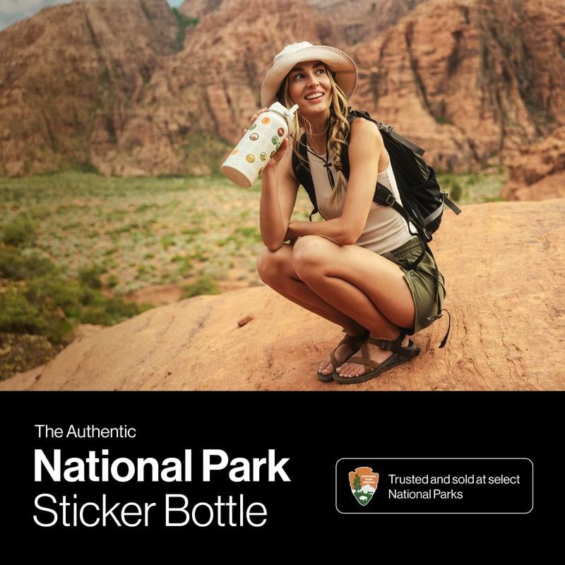 National Park Insulated Bottle Flask Tumbler with Stickers Kit