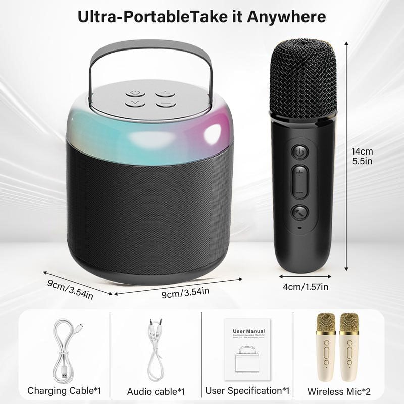 🎁Promotion 50% OFF🔥Mini Karaoke Machine with Wireless Microphones
