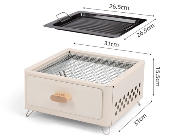 Outdoor barbecue grill stove tea making stove set barbecue stove home camping full set